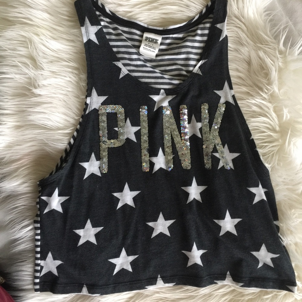 VS PINK Stars and Stripes Crop Top 4th of July